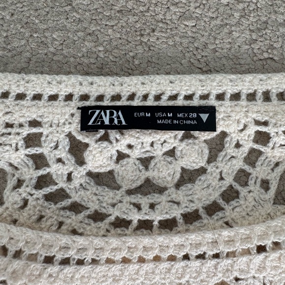 ZARA Cream/Off White Crochet Sweater - Picture 3 of 3